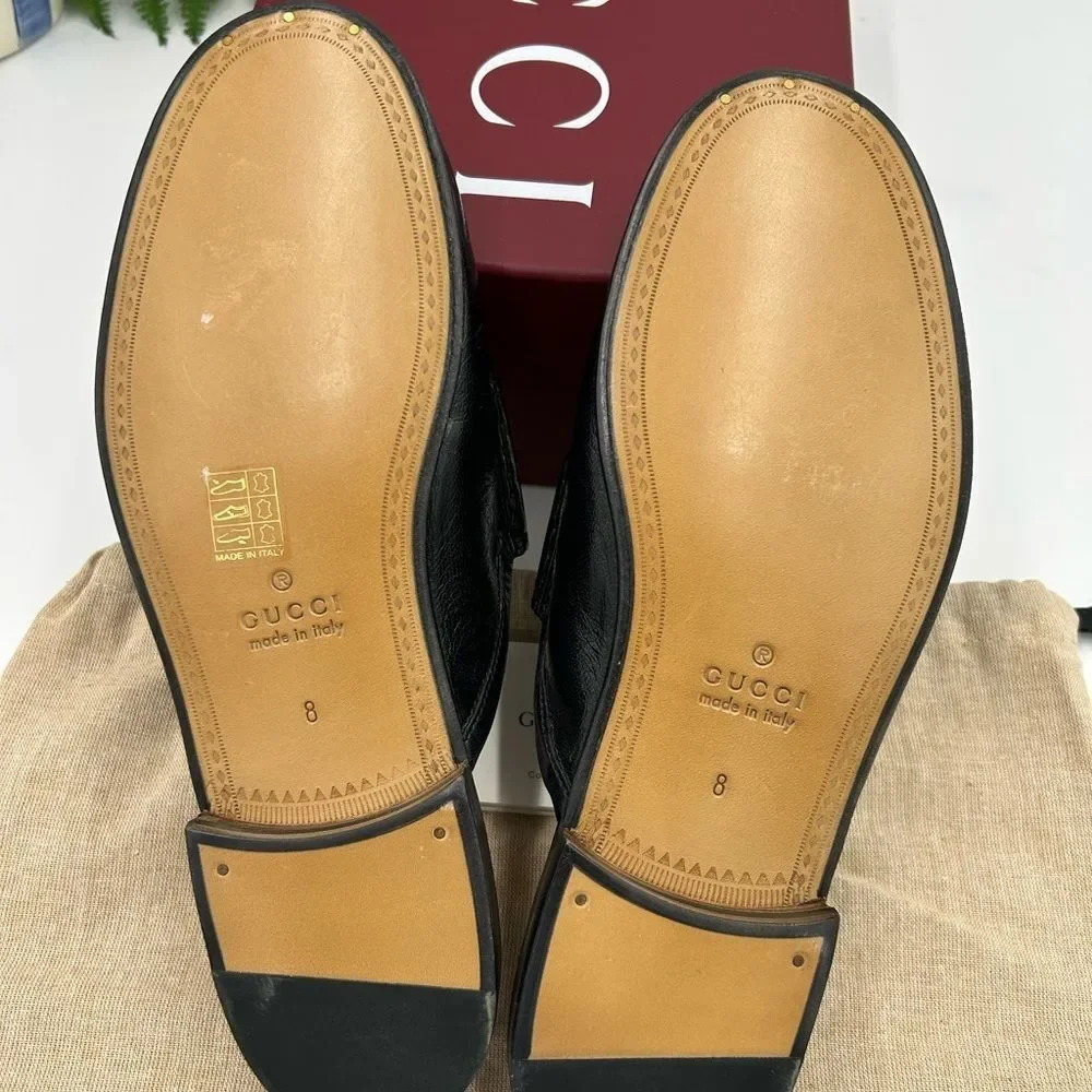 Men’s Gucci horse bit Roos slip on loafers size 8, made in Italy